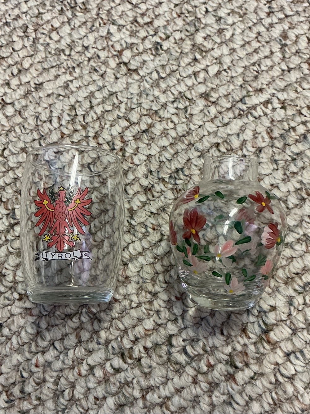 Vintage. 2 pcs. Tyrol and vase. 3 1/2” tall